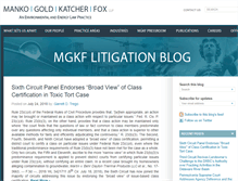 Tablet Screenshot of mgkflitigationblog.com